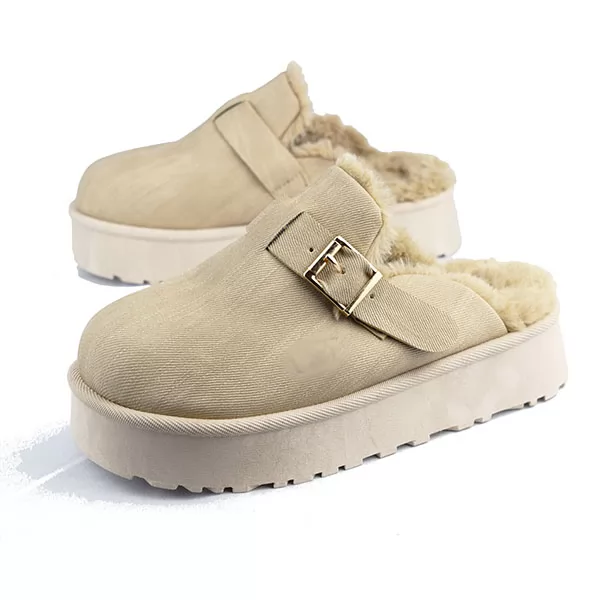  pantoufle compensée pour femme  0190 beige ..........    miniature